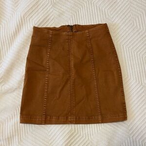 Free People Camel Colored Mini Skirt - Women
